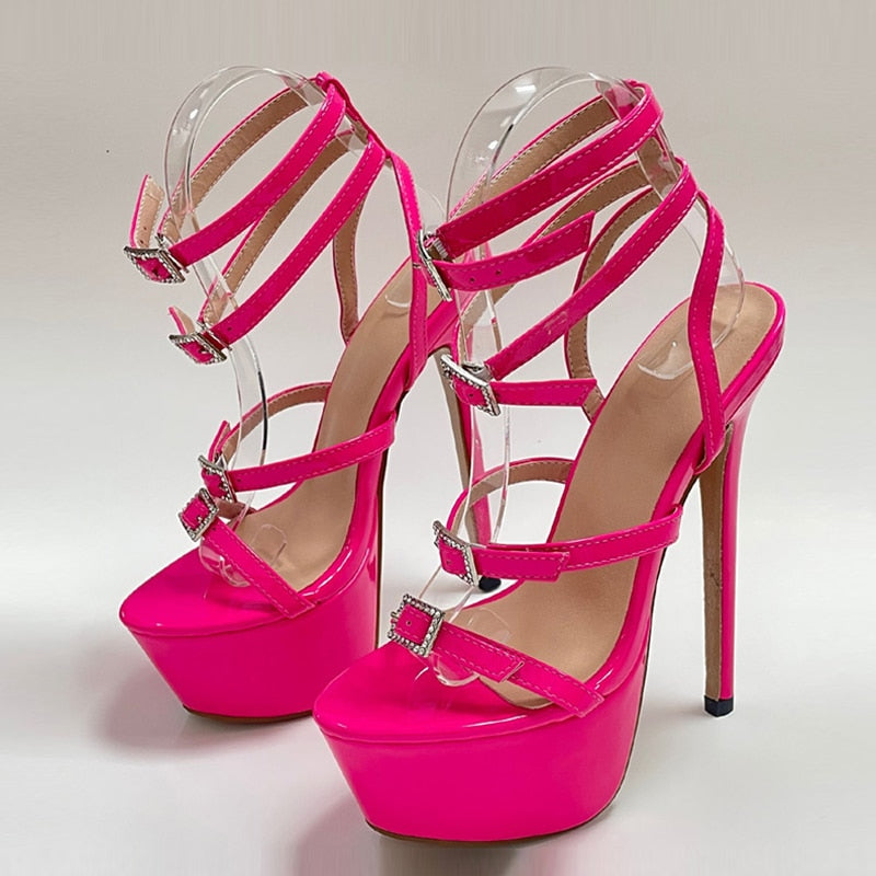 Sexy Pink Heeled Shoes - Pink / 35