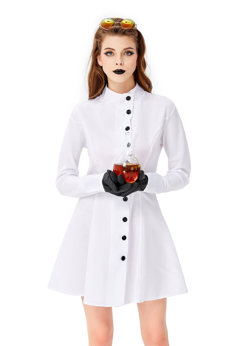 Sexy Scientist Costume - White / S