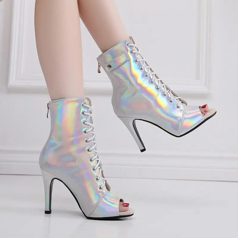 Sexy Silver Stripper Shoes