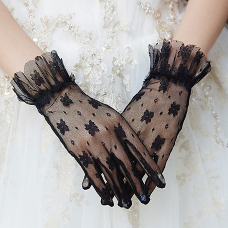 Short Victorian Gloves - Black / Size