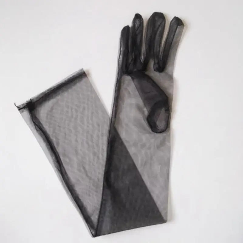 Thin Sexy Gloves - Black / 55cm