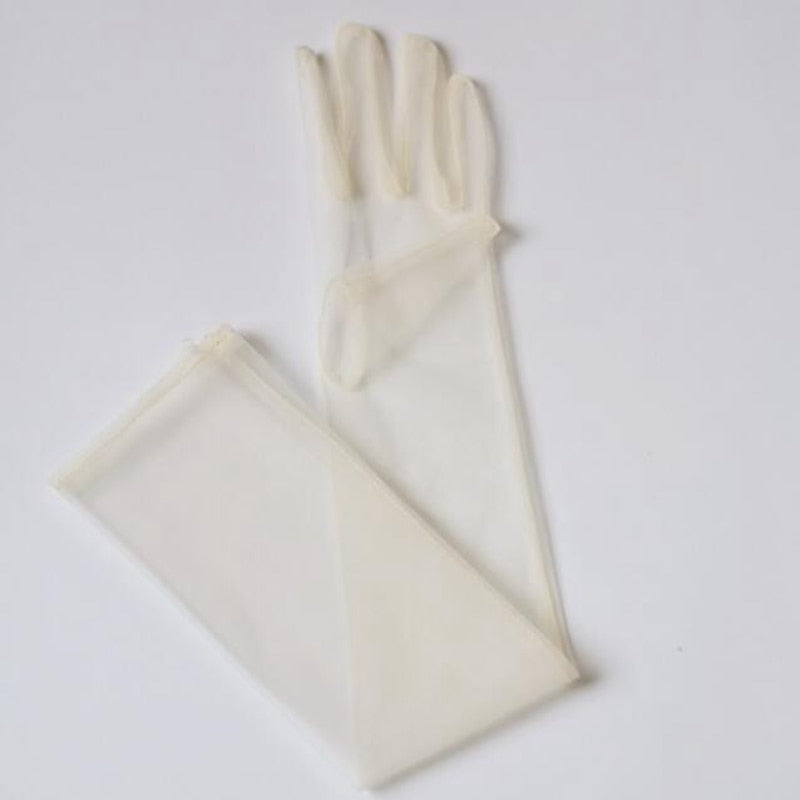 Thin Sexy Gloves - Champagne / 55cm