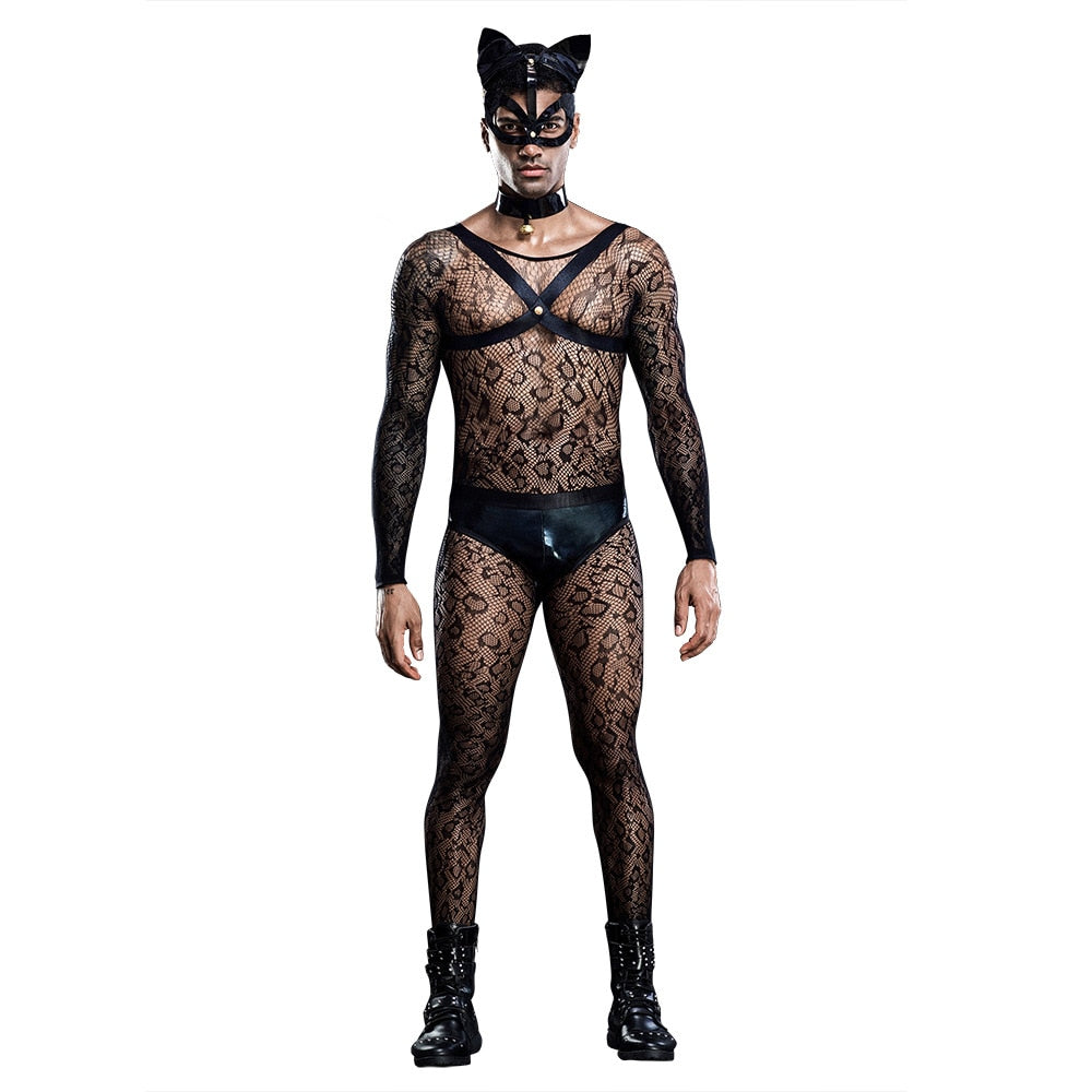 Mens Sexy Cat Costume