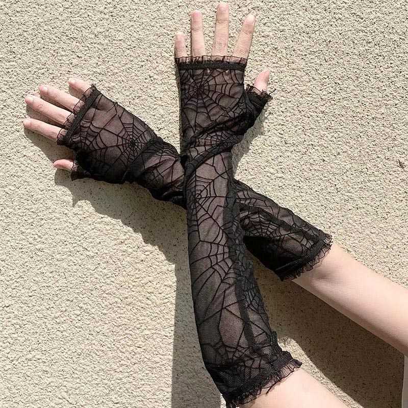 Black Long Sleeve Gloves